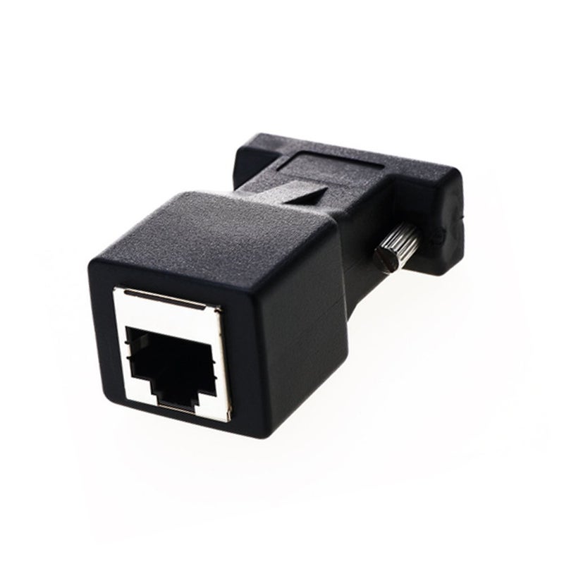 LFHUKEJI RS232 to RJ45, DB9 9-Pin Serial Port Male to RJ45 Female Cat5e/6 Ethernet LAN Extend Adapter - Image 3
